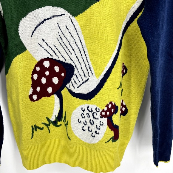 Bonobos‎ Mens Putting Scenic Crew Neck Sweater Small Golf Mushroom Wool Alpaca - Picture 6 of 9